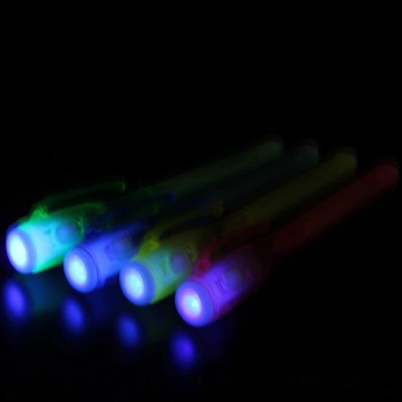 Bolígrafo de tinta Invisible UV 2 en 1, bolígrafo luminoso para niños, marca divertida, estudiante, hogar, escuela, regalo de cumpleaños, carnaval, fiesta DIY