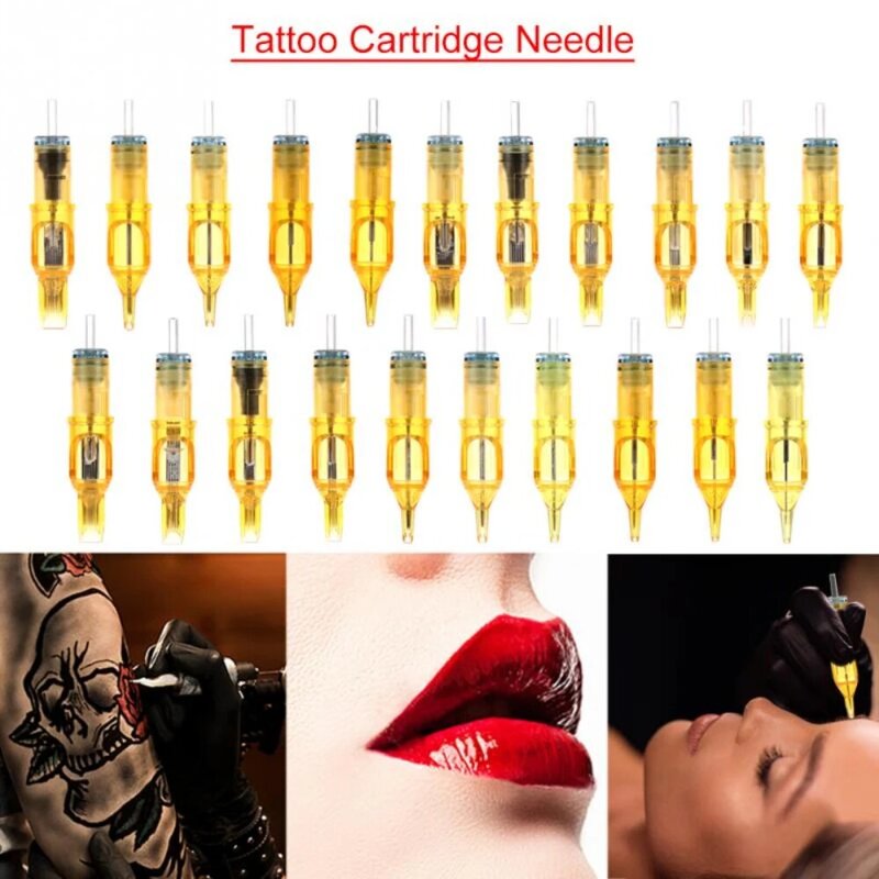Cartucho desechable para tatuaje, agujas para maquillaje, 3RL/5RL/7RL/9RL/5M1/7M1/9M1/5RS/7RS/9RS, para máquina de tatuaje de Microblading, 100 unidades