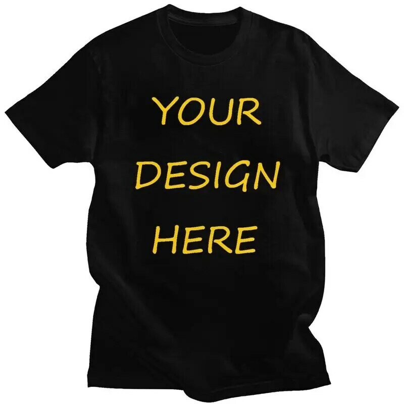 Camiseta personalizada con tu foto para hombre, Camisa de algodón de manga corta con texto impreso, diseño único, DIY