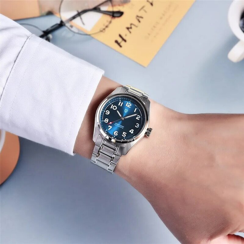 PAGANI DESIGN-Relógio Piloto Mecânico Automático Masculino, Relógio Sapphire Impermeável para Homens, Nh35A, 38mm, 200m, Marca Top, Novo, 2022