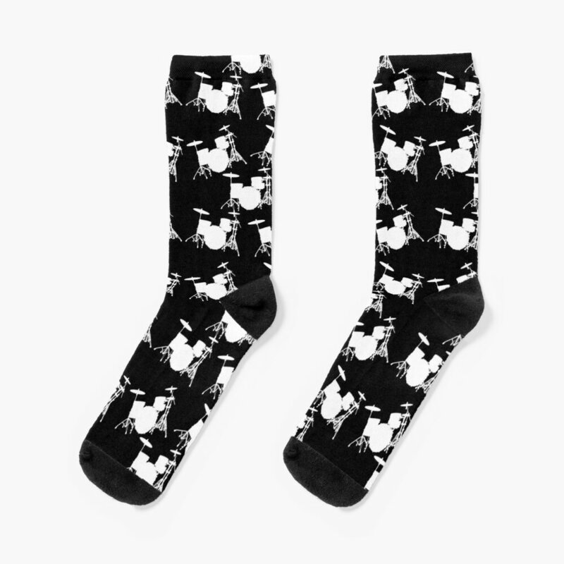 All Over Drums/ Drummer white Socks gifts with print sports stockings Socks Man Women's