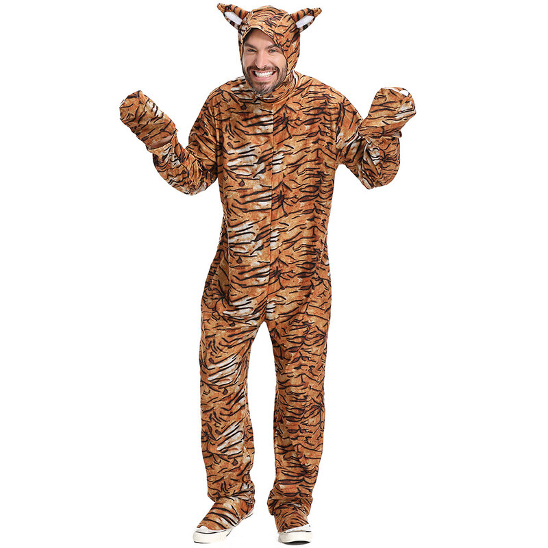 Cartoon Character tiger Cosplay Pretty brown tiger Costume adult Carnival Party animals halloween
