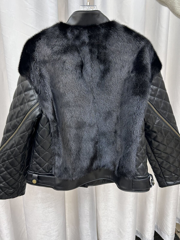 Меховое пальто с воротником-стойкой, Короткая свободная однобортная теплая и удобная куртка, новинка зимы 2023