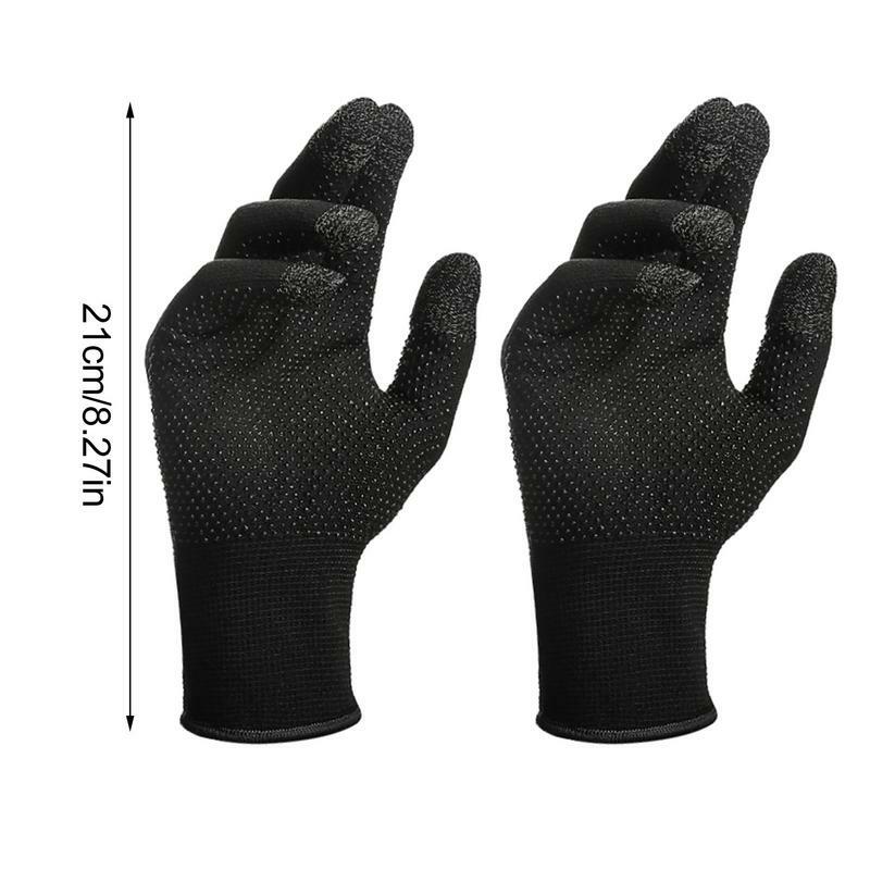 Touch Finger Gloves Anti-Sweat Breathable Game Gloves Touch Finger With Dot Silica Gel Palm Non-Slip Design Support Almost All