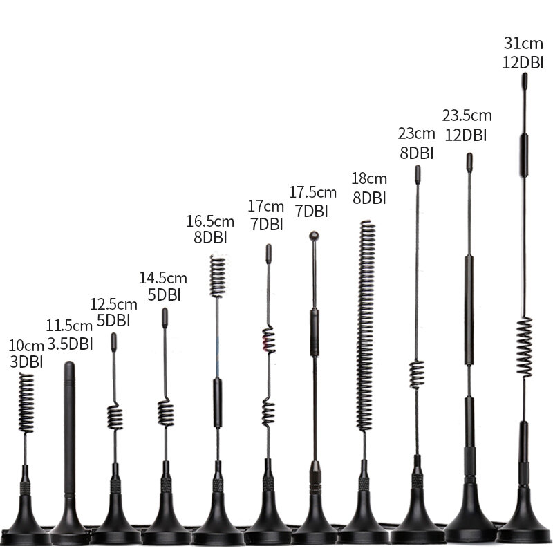 Antenna LoRa 433MHz amplificatore 3-12dbi amplificatore di segnale esterno a lungo raggio Base magnetica SMA maschio per Modem Router ripetitore IoT