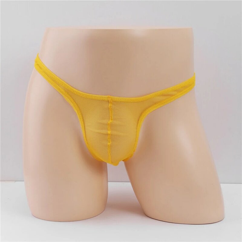 Perspektywiczne męskie Ultra-cienkie stringi stringi T-back z niskim stanem męskie prześmienite Bikini na ramiączkach z niskim stanem Bikini
