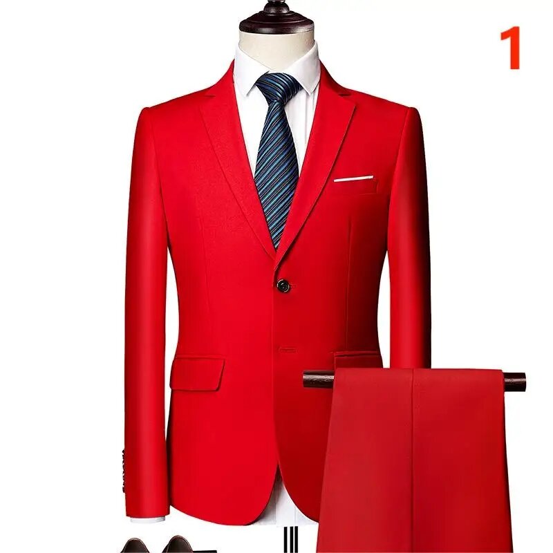 ZPMN22 traje informal de negocios para hombre, traje de dos piezas, vestido formal de negocios multicolor de dos botones