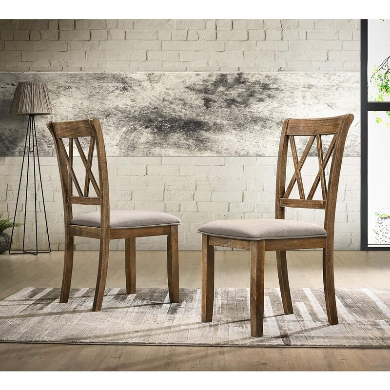 Обеденный стул Windvale с мягкой обивкой, набор из 2 предметов, коричневый