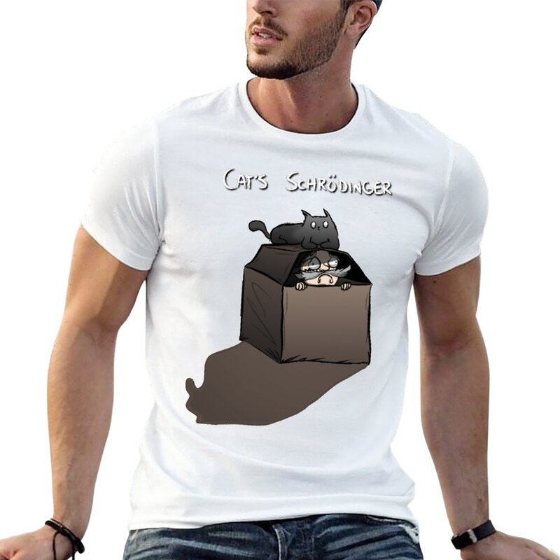 Katze Shrodinger T-Shirt Sweat Shirts Grafik T-Shirts plus Größe Tops Workout-Shirts für Männer