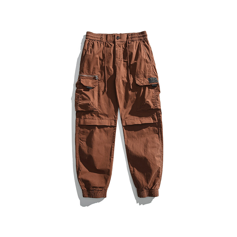 Uomo 2024 New Casual Pencil Cargo Pants Fashion Solid tasche Multiple Street Jogging outdoor elastico in vita pantaloni larghi da uomo