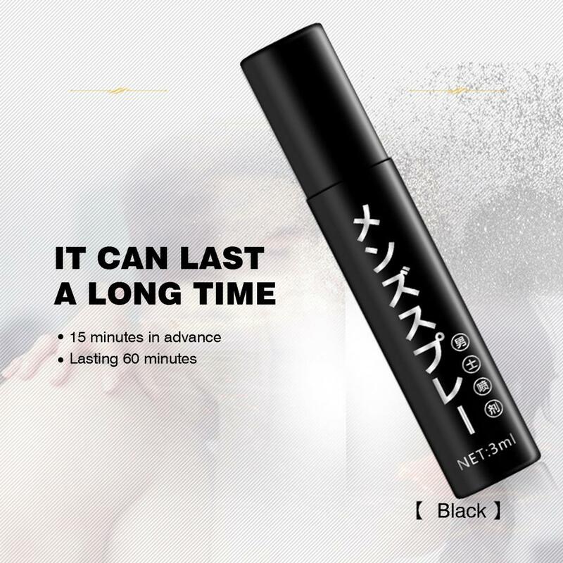 Spray de controle de tempo duradouro para homens, atraso externo, sem efeitos colaterais, 3ml