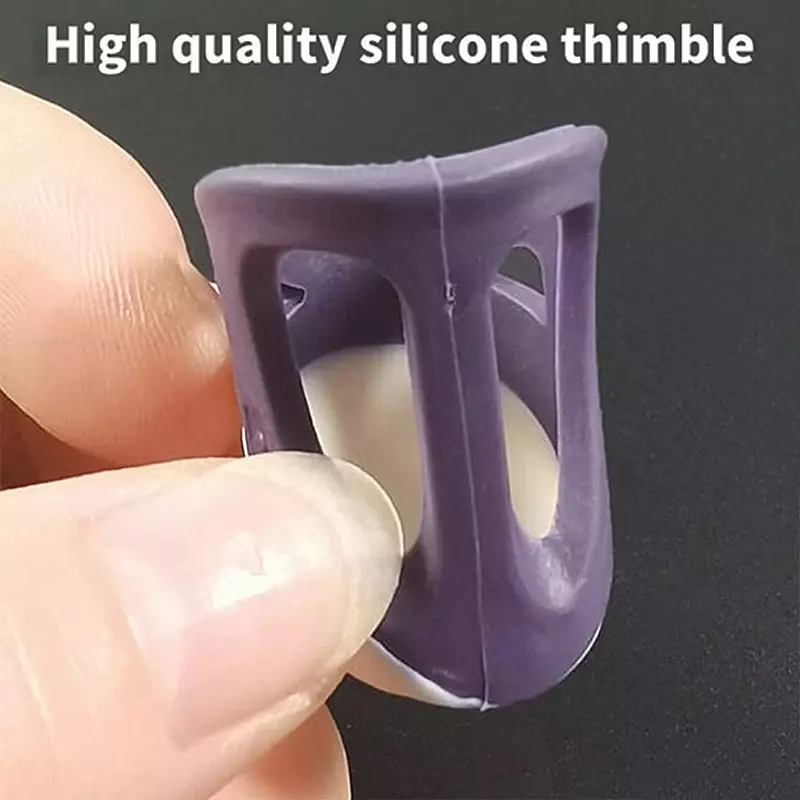 Silicone Thimbles Finger Tips Protector Anti-Slip Finger Covers Hand Cross-stitch Sewing DIY Tools Household Sewing Accessories