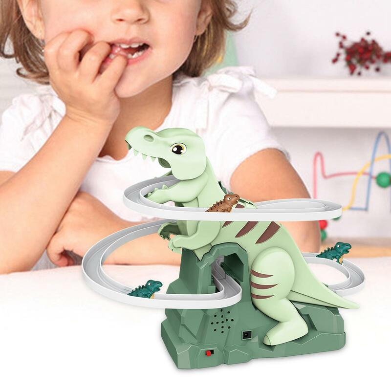 Dinosaurier Treppen steigen Spielzeug Rennstrecke Spiel Set verspielte Achterbahn Spielzeug Dinosaurier für Jungen Mädchen Vorschule Geburtstags geschenk