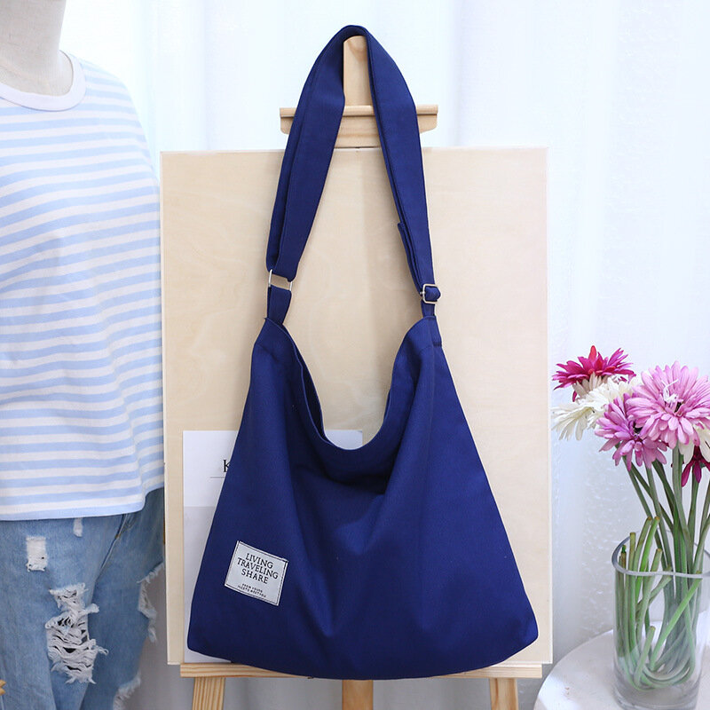 Nieuwe Eenvoudige Effen Kleur Diy Schoudertas Retro Casual Mode Dames Messenger Bag Grote Capaciteit Canvas Schets Opslag tas