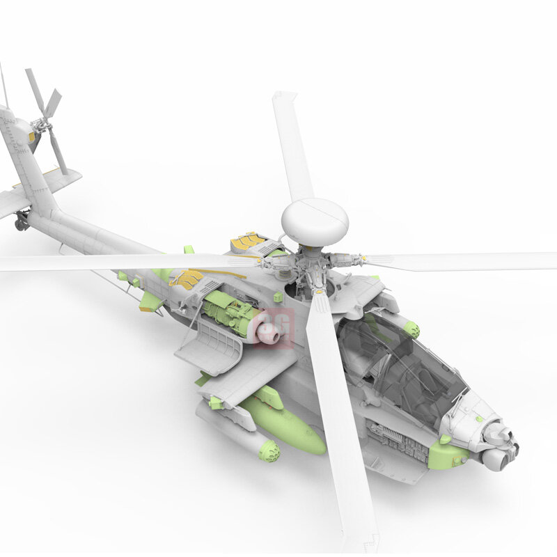 Модель снеговика в сборе, модель самолета в комплекте, модель модели Великобритании MK AH.1, Вооруженный вертолет Апачи 1/35