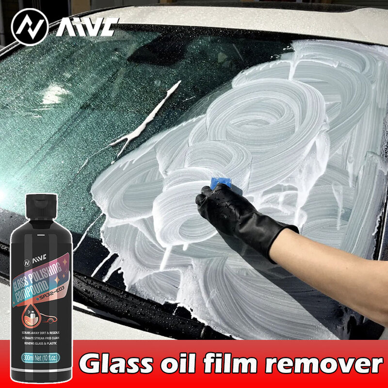 Car Glass Oil Film Removendo Pasta, Auto Glass Film Coating Remover, Clear Vision, pára-brisa hidrofóbico, carro detalhando ferramenta