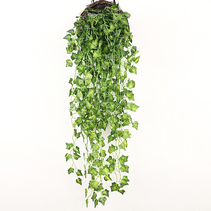 인공 식물 덩굴 벽걸이 등나무 잎 가지, 야외 정원 홈 장식, 플라스틱 가짜 실크 잎 녹색 식물 아이비