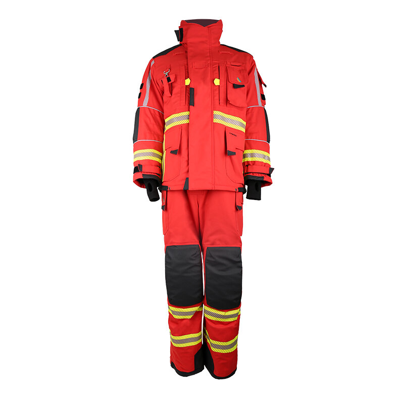 ชุดนักผจญเพลิง EN469ผ้า Nomex ชุดนักผจญเพลิงในมาใหม่ล่าสุด