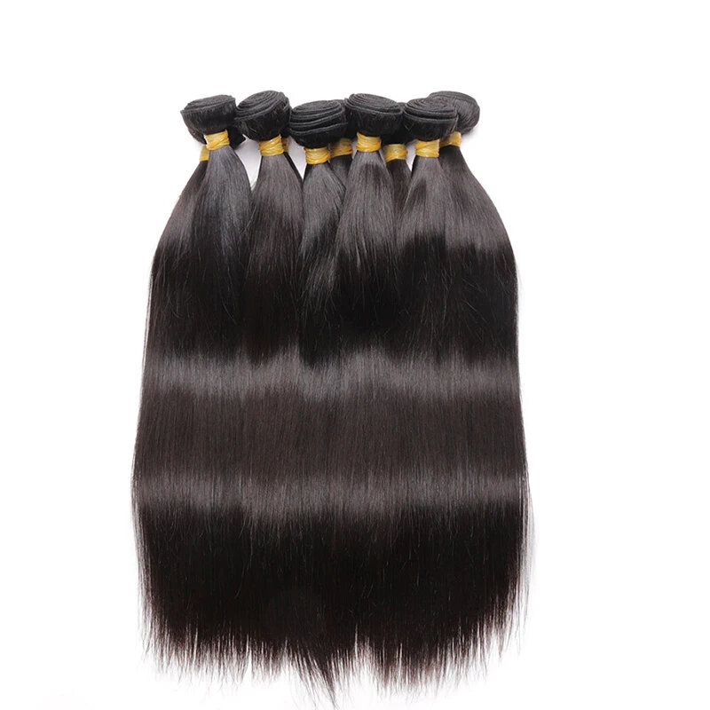 Bundle di capelli lisci estensioni dei capelli umani Remy peruviani per le donne nere colore naturale 100% veri capelli umani 10-30 pollici 100 g/pz