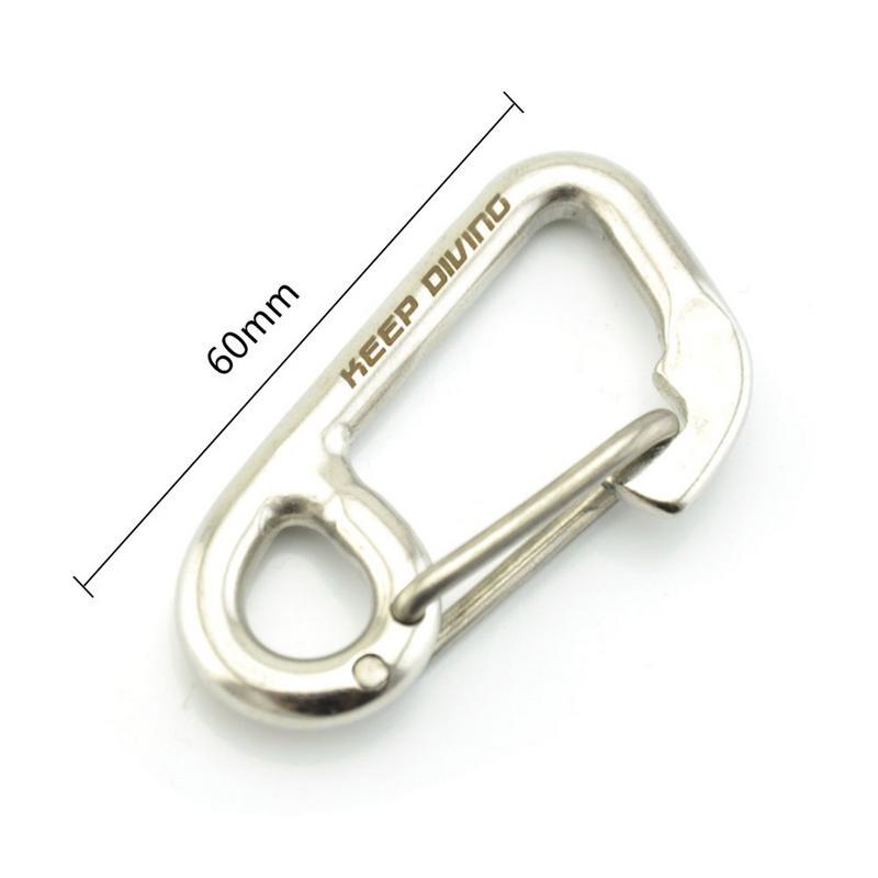 316 Stainless Steel Simple Hook Safety Diving Buckle Clip Carabiner Hooks Camping Hanging Buckle Snap Hook Kayak Boat Accessorie