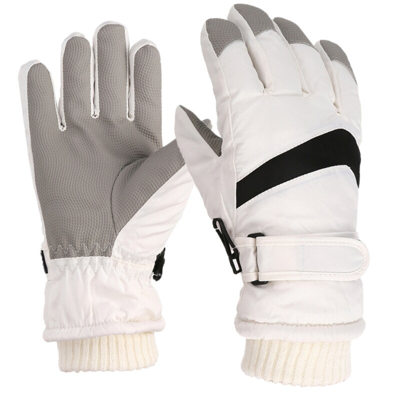 Mitaines neige à doigts complets, 1 paire, gants imperméables pour enfants, mitaines Ski coupe-vent