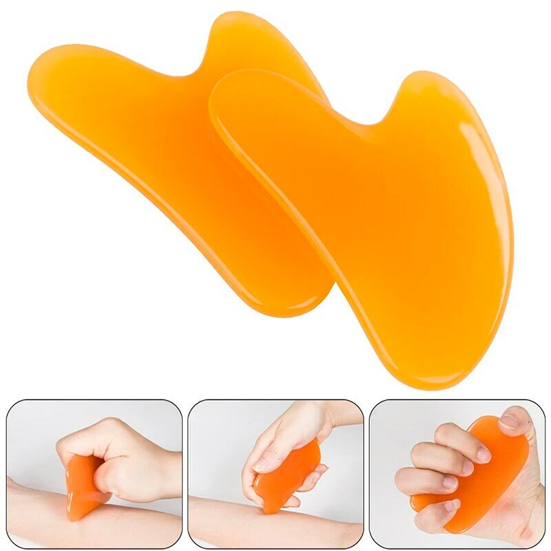 1x Durable Resin Guasha Scraping Massage Scraper Face Massager Acupuncture Gua Sha Board Acupoint Face Eye Care SPA Massage Tool