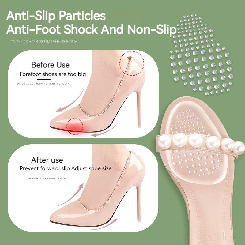 Podkładka na przód stopy żelowe do stóp przezroczyste pół wkładki damskie buty antypoślizgowe podeszwa do masażu silikonowe sandały ulga na ból wkładki
