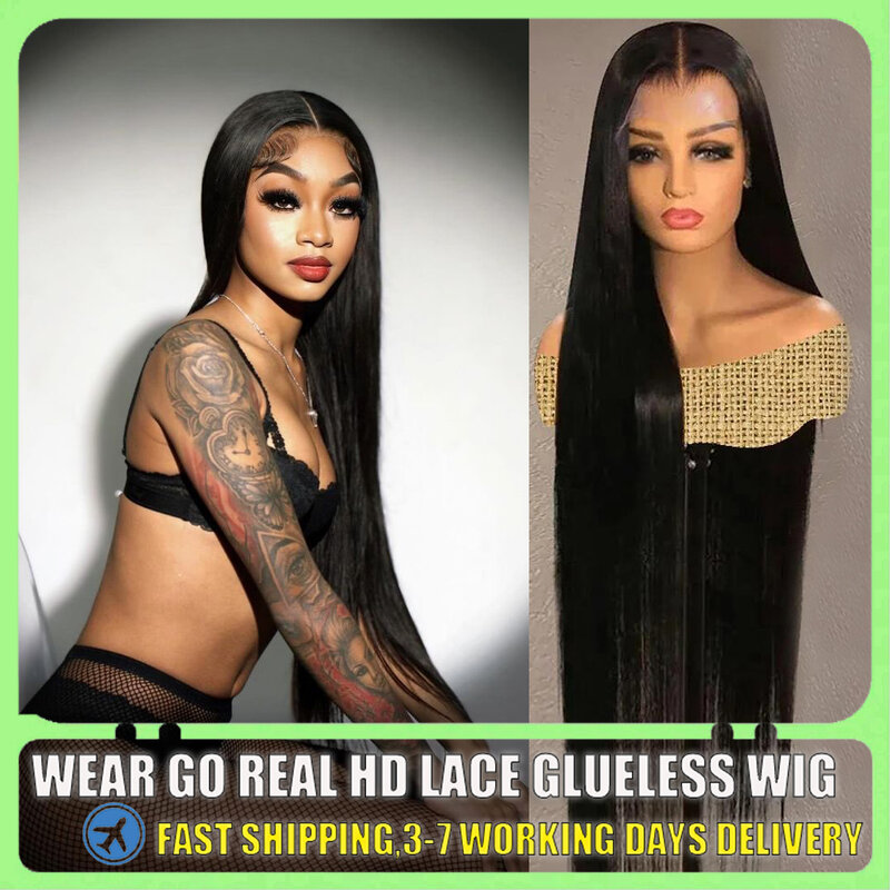 HD Lace Front Human Hair Wigs Straight 13x4 13x6 Transparent Lace Frontal Human Hair Wigs Pre Plucked HD Lace Wigs For Women