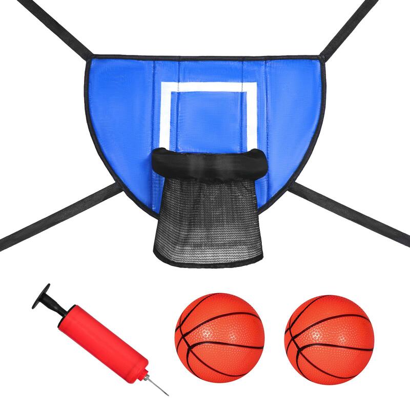 Mini Basketball Hoop for Trampoline with Enclosure Durable Waterproof Trampoline Accessories Basketball Frame for Boys Girls