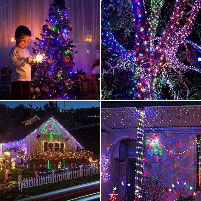 Guirxiété lumineuse de bande de Noël, guirxiété lumineuse, ornement d'arbre de Noël, éclairage de vacances, décor de mariage, 5 m, 10m