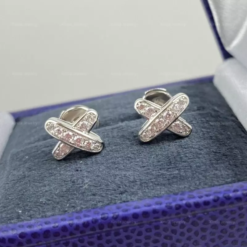 Модные маленькие серьги-кресты из стерлингового серебра S925 для женщин, простые и милые брендовые великолепные ювелирные украшения, подарок