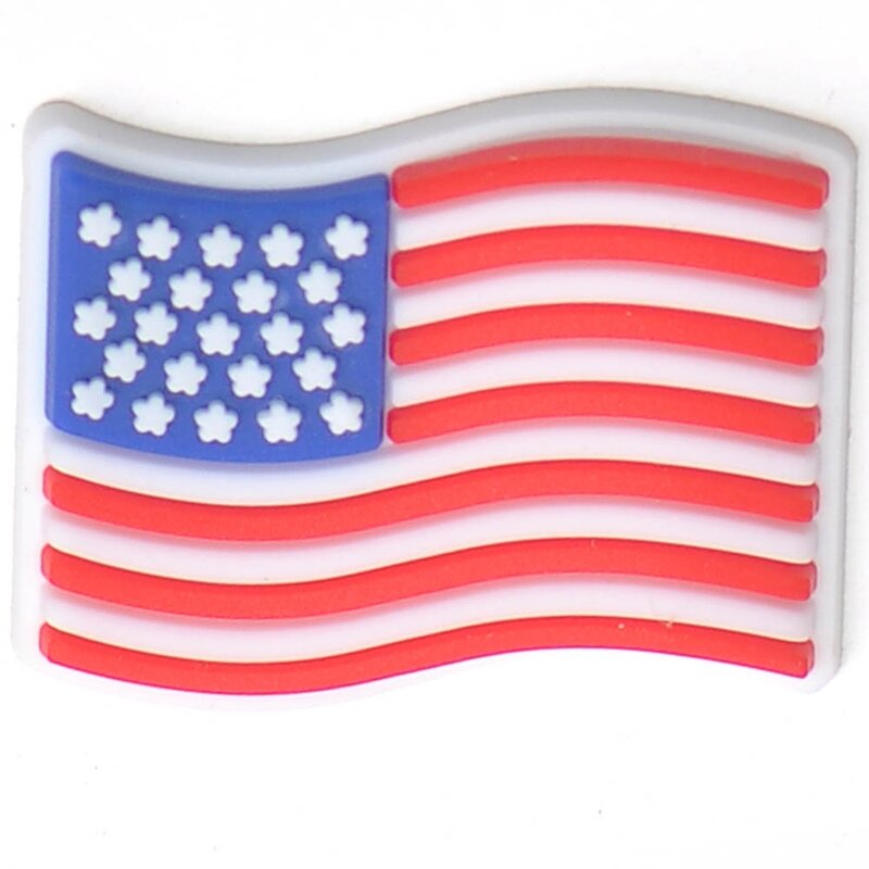 1Pcs National Flag Shoes Charms Decoration for Clogs Wristband Bracelet PVC Accessories Adult Kids Party Holiday Gifts