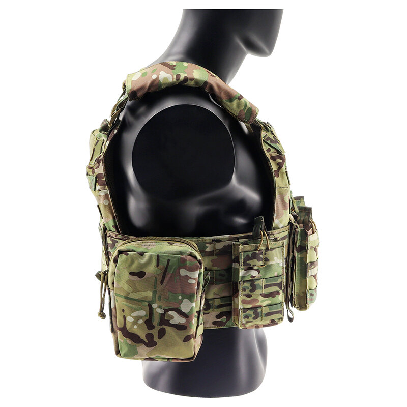 Chengzhi-Camuflagem Multicam Nylon Vest, Combat Gear, Plate Carrier, Equipamento tático, Equipamento tático