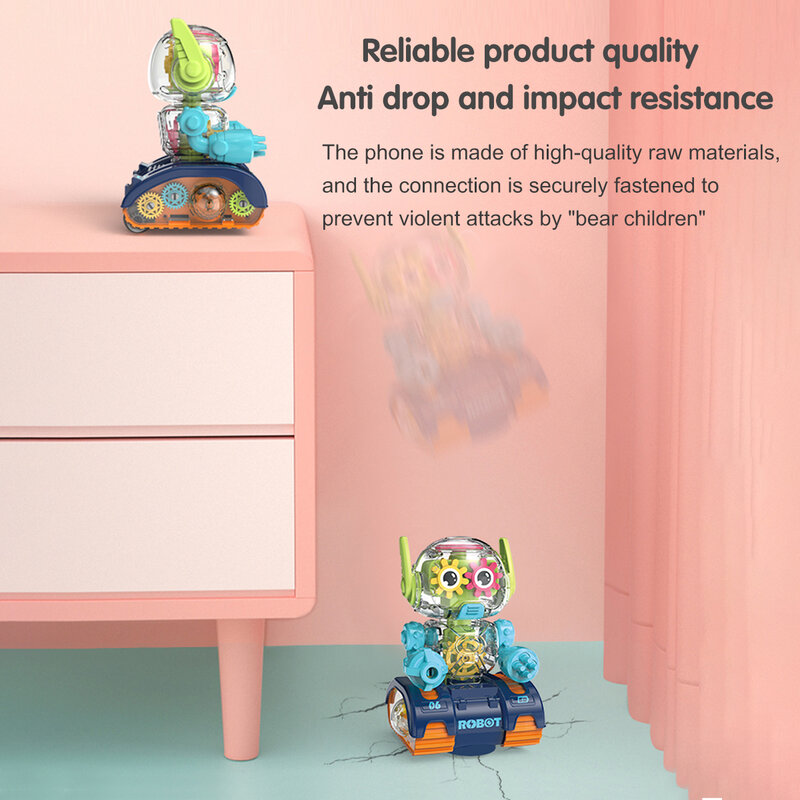 소리와 깜박이는 조명이 있는 스마트 로봇 장난감, 3 세 이상 어린이용, 생일 선물, 유아용 유치원 선물