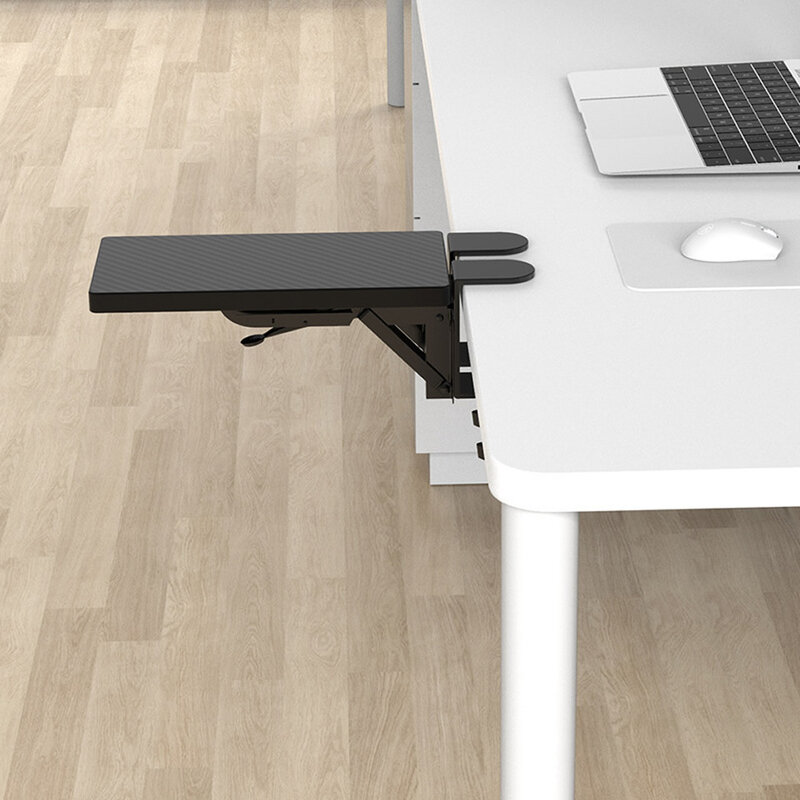 HKXA – bras d'ordinateur ergonomique et réglable, accoudoir de bureau robuste avec souris, extension pour le bureau et la maison