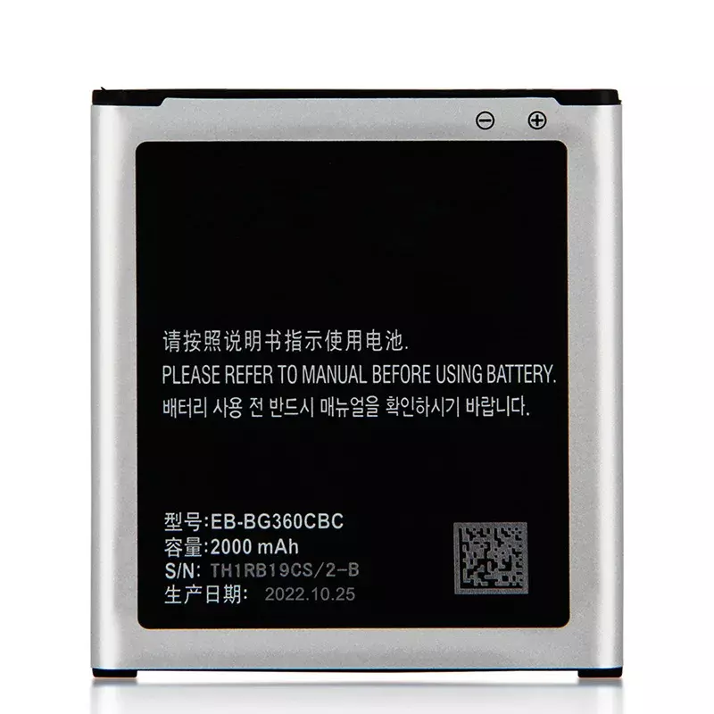 แบตเตอรี่สำรอง EB-BG360BBE EB-BG360CBC EB-BG360CBE สำหรับ Samsung Galaxy Core PRIME G3608 G3609 G3606พร้อม NFC 2000mAh