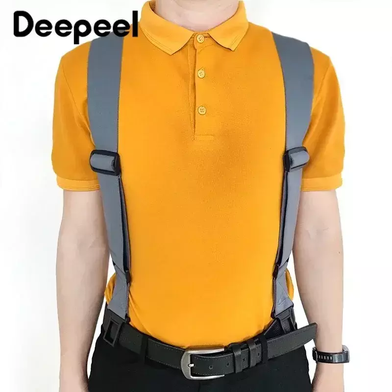 1Pc 5cm*120cm Adult Men's Elastic Wide Braces Mens Suspenders Adjustable X Type Strap Male Jockstrap Sport  Work Suspender