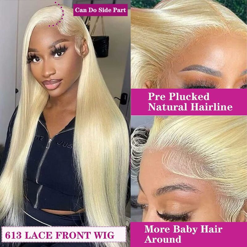 613 Honey Blonde Straight 13x6 Lace Frontal Human Hair Wigs Tanie na sprzedaż 13x4 Lace Front Colored Wigs For Women Choice Cosplay