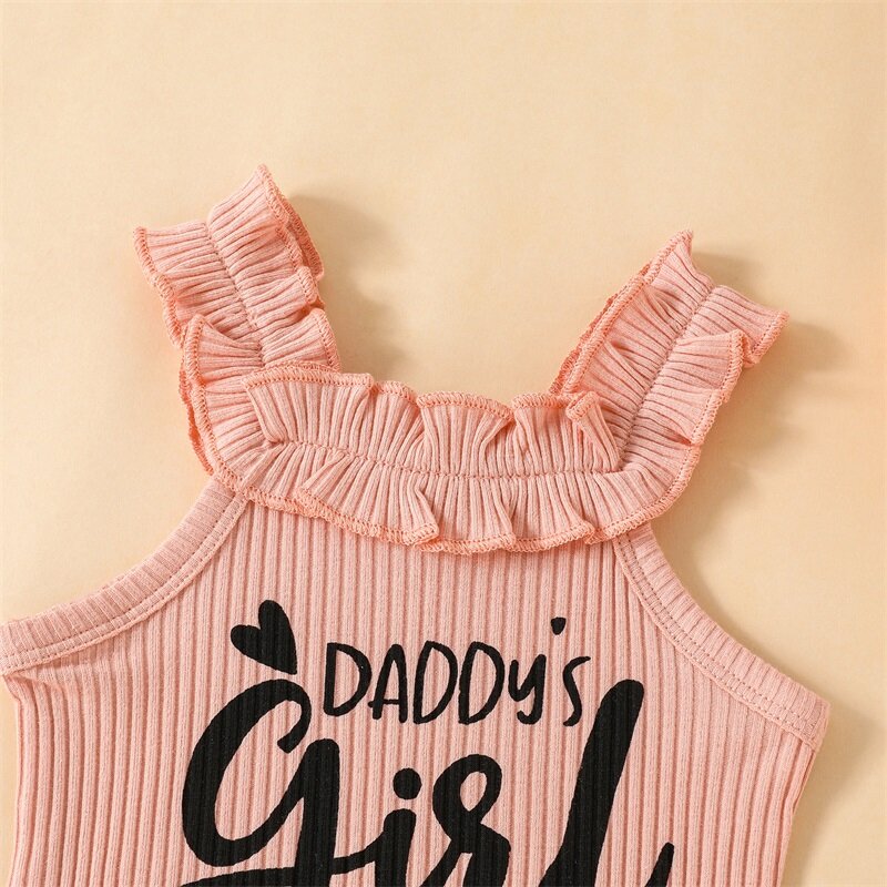 Newborn Baby Girl Outfit Clothes Summer Sleeveless Tank Top Elastic Waist Shorts Infant 2Pcs Set