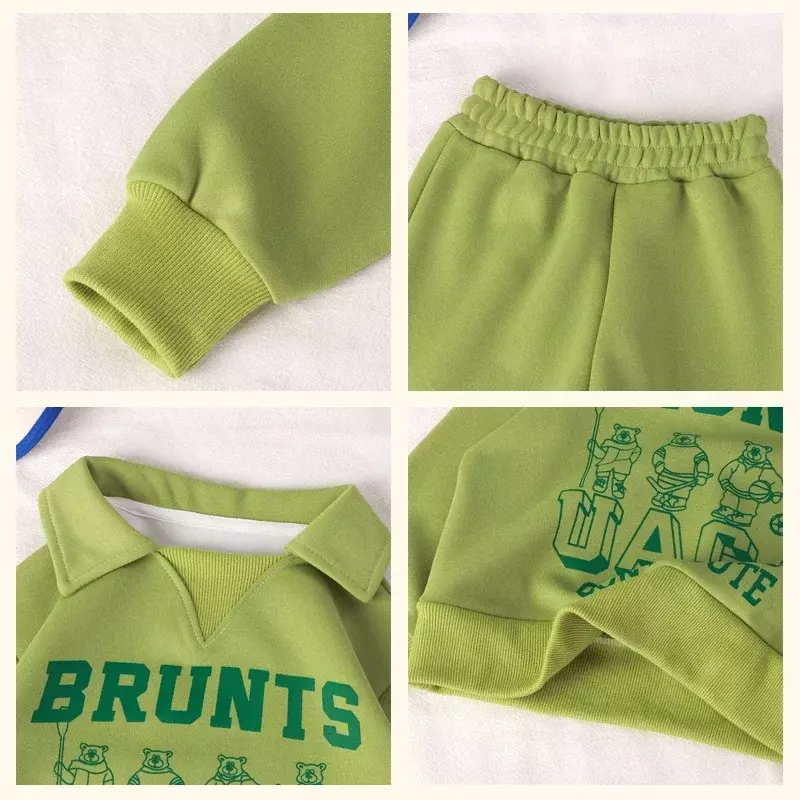 Children Clothes Sets Autumn Winter Polo Sweatshirt+Pants Sport Suits for Kids Boys Girls Warm Tracksuits Kids Clothing