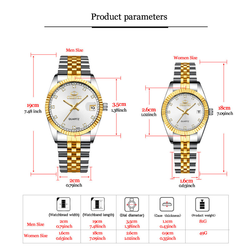 CHENXI 004A data marchio di lusso per donna orologio impermeabile da polso al quarzo maschile orologi da donna e da uomo