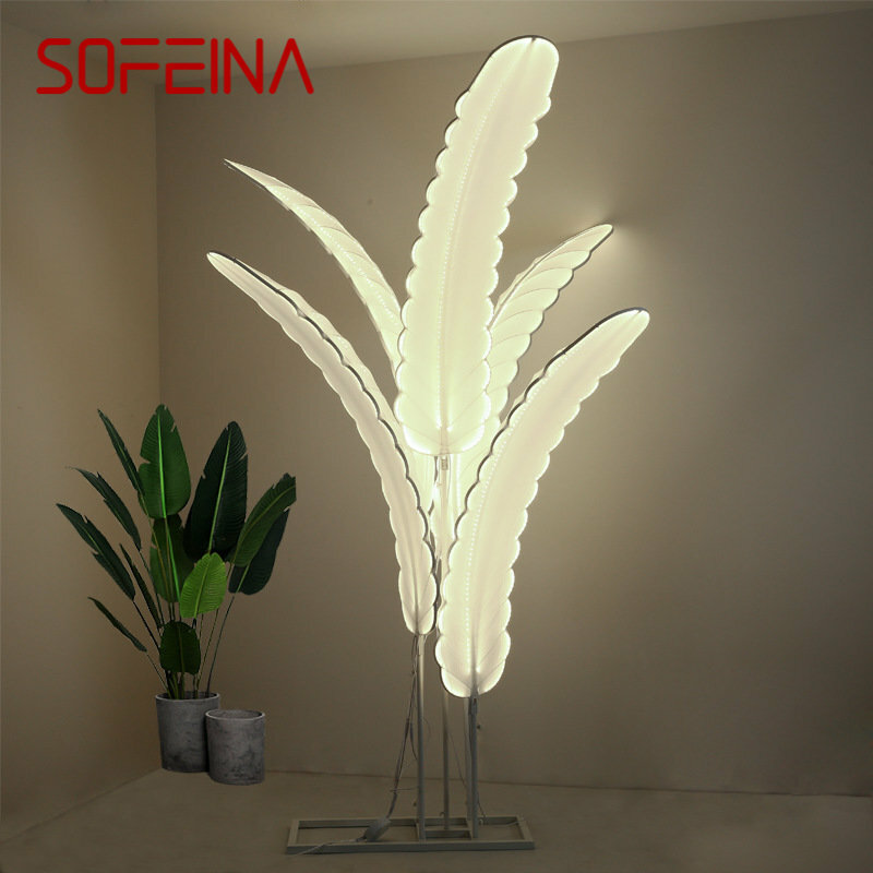 SOFEINA Modern Atmosphere Lamp LED Indoor Creative Plantain Leaf Landscape for Home Wedding Party Stage Decor Light