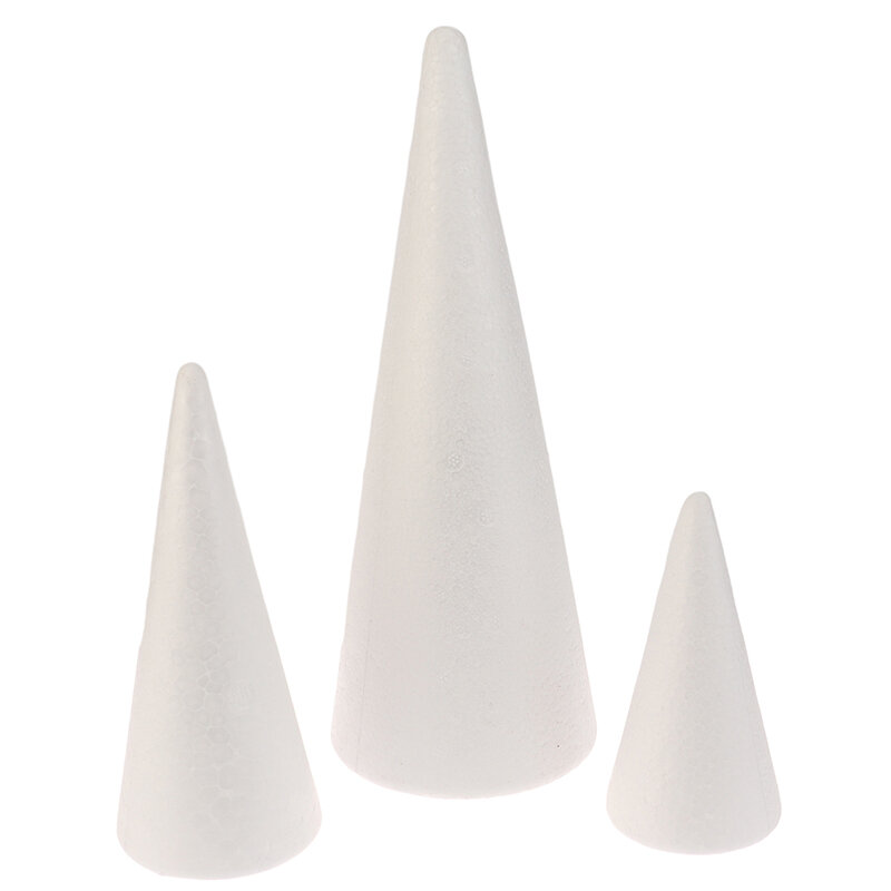 1PC Polystyrene Cone Flat Foam Cone For Handmade Craft DIY Accessory Party Celebration Festival Home Decoration