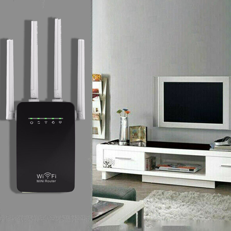WiFi Booster com antenas para dispositivos domésticos inteligentes, amplificador, 300Mbps, IEEE 802.11B por G N