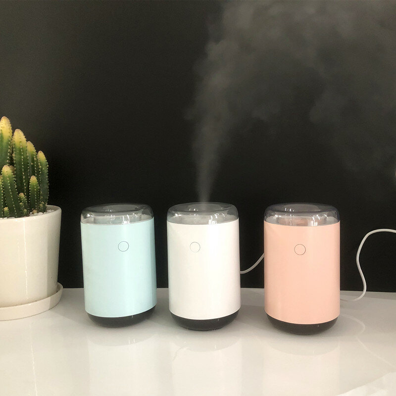 3in1 Multifunctional w/7Colors Rainbow Rotating Night Light Mini Portable Personal Desk Air Humidifiers for Bedroom Office Car
