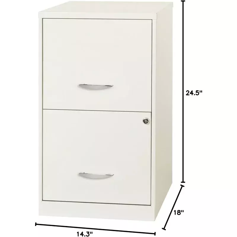 Стальной шкаф для файлов lorella SOHO, 24,5 дюйма, высота X 14,3 дюйма, ширина X 18 дюймов, глубина, белый, США