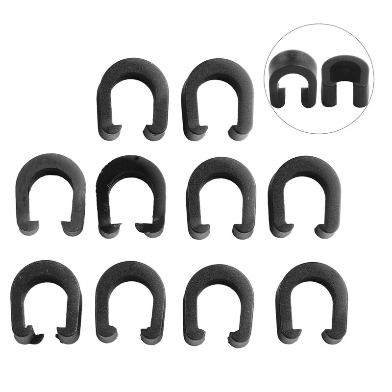C-Clips Buckle Bicycle Buckle Bicycle Buckle 10pcs/pack Line Pipe Fixing Bicycle C Type High-quality Practical