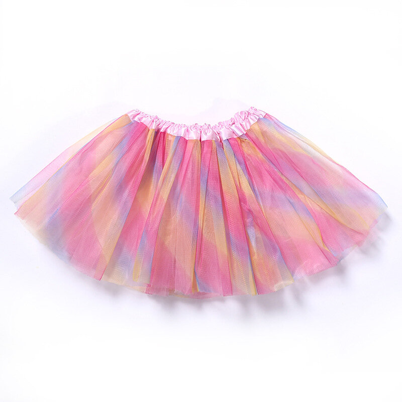 Muti kolorowa spódnica Tutu dla kobiet elastyczna balet Dancewear Tutus Mini spódniczka bajkowa żółta spódnica z tiulu matka córeczka
