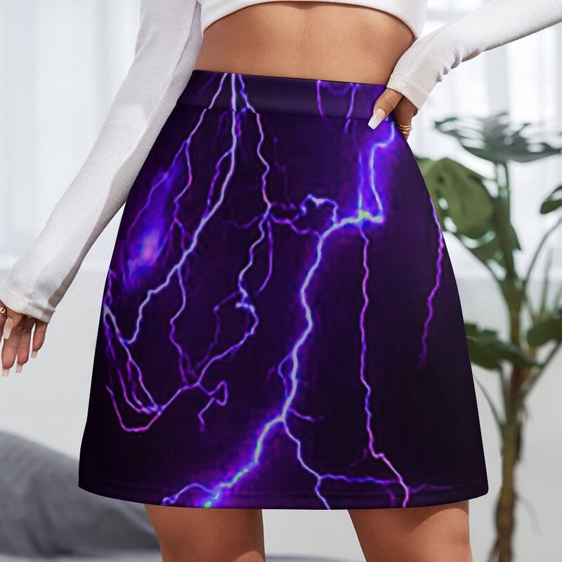 IT's Coming Predator Lightning Silhouette Mini Skirt Women's clothing Korean skirts