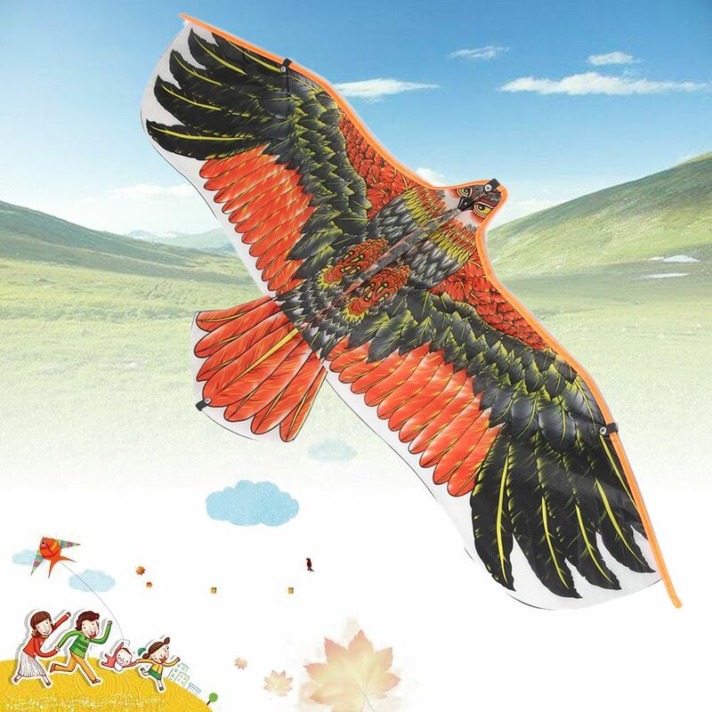 1.1m Eagle Kite With 30 Meter Kite Line Large Eagle Fly Bird Kites Children Best Gift Family Trips Garden Outdoor Sports Game